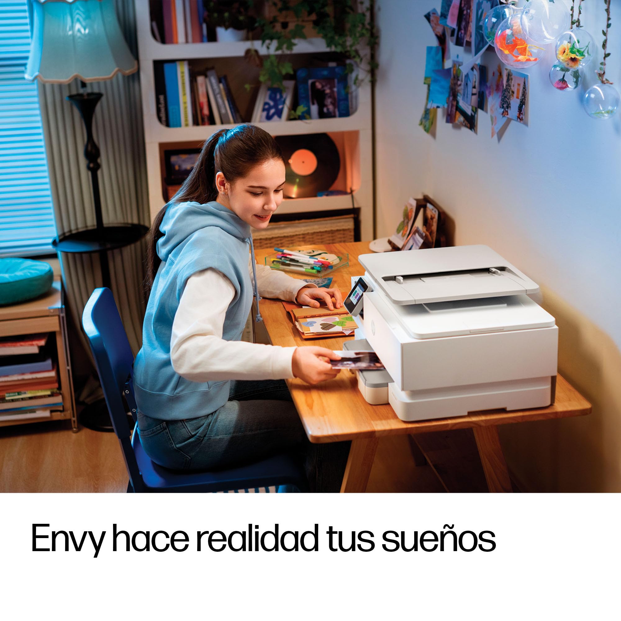 HP Envy Photo 7930, Impresora multifunción de inyección de Tinta A4 a Color, Wi-Fi Doble Banda, impresión automática a Doble Cara, ADF de 35 Hojas, Bandeja para Fotos, 6 Meses de Instant Ink