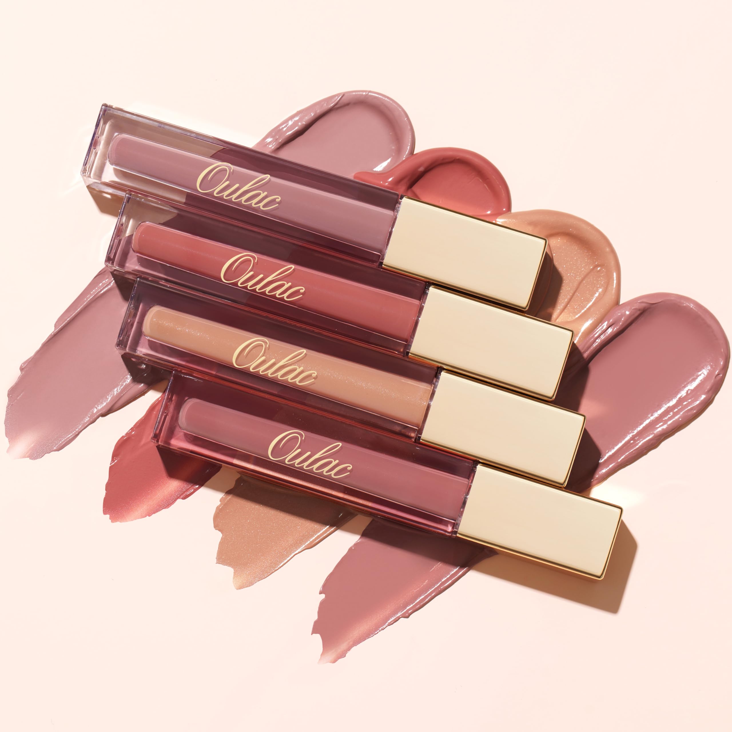 Oulac Rossetto Liquido Matte, Malva Nudo Rossetti Colore Intenso, Tinta Labbra Finish Matte, Lunga Tenuta, Ricco di vitamina E, Consistenza crema, Vegana&Senza crudeltà 4.5ml (M19) Nude Kiss