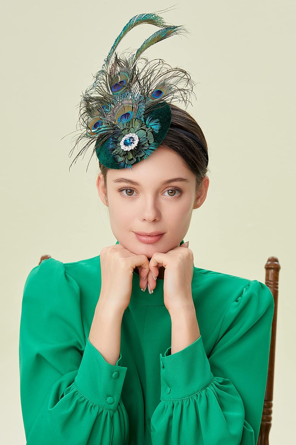 BABEYOND Fascinator Hat Tea Party Kentucky Fascinator Derby Pillbox Hat - Image 4