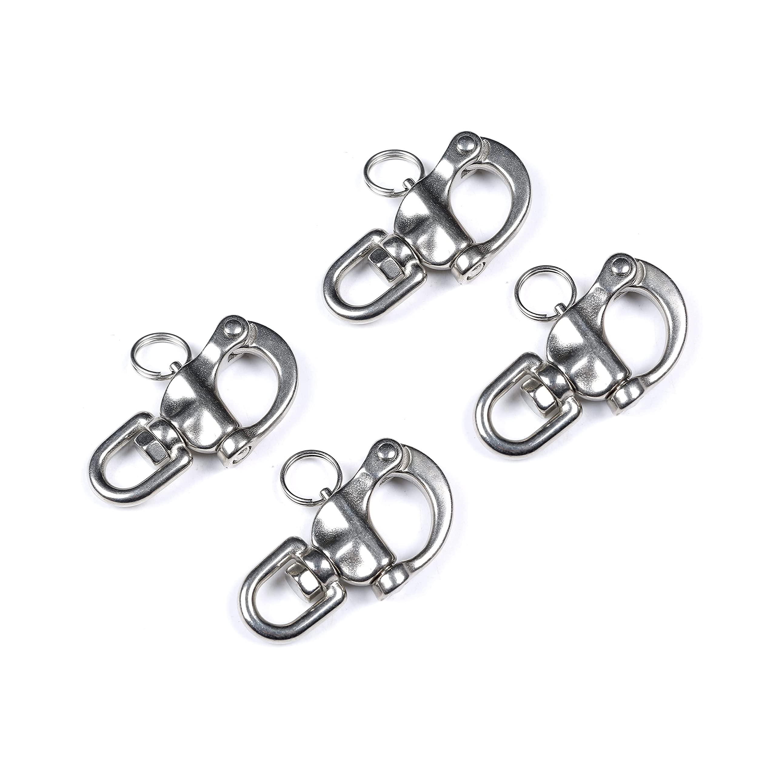 Mxeol Swivel Eye Snap Shackle Quick Release Bail Rigging Sailing Boat Marine Stainless Steel Clip