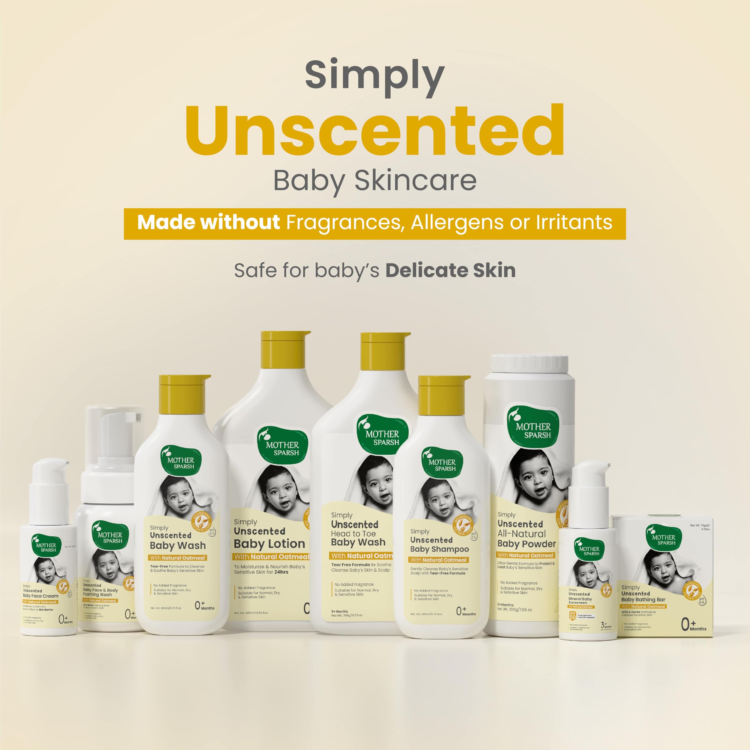Mother Sparsh Simply Unscented All Natural Baby Powder- 200g | Ultra Gentle Formula with Natural Oatmeal | Talc Free Baby Dusting Powder For Sensitive, Dry & Normal Skin - Image 7 thumbnail