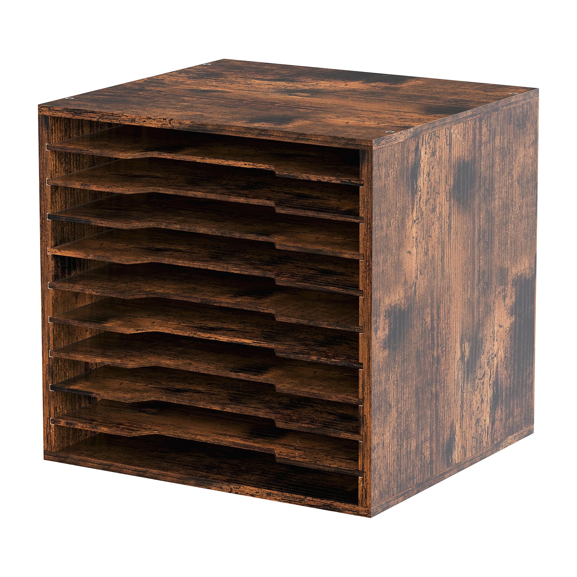 EasyPAG Organizador de almacenamiento de papel para álbumes de recortes para sala de manualidades, estante de escritorio de almacenamiento de papel de 12 x 12, clasificador de archivos ajustable de 10