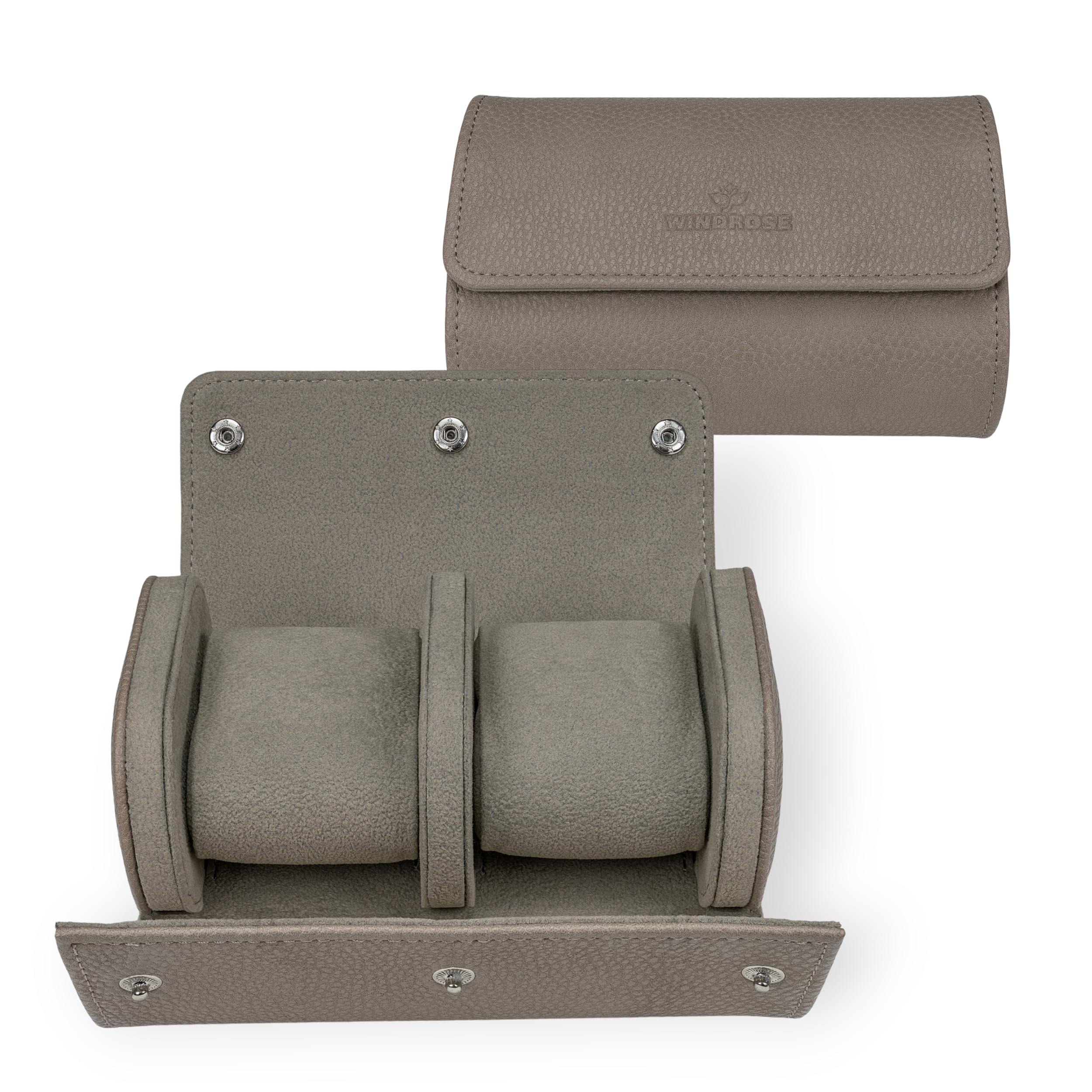 Windrose Reise-Uhrenetui für 2 Uhren Tempora (beige)