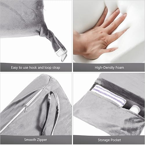 Miniatura 5 de Lucky Monet Juego de 5 cojines mecedores deslizantes (solo cojín) cojines de repuesto de terciopelo con bolsillos laterales de almacenamiento,