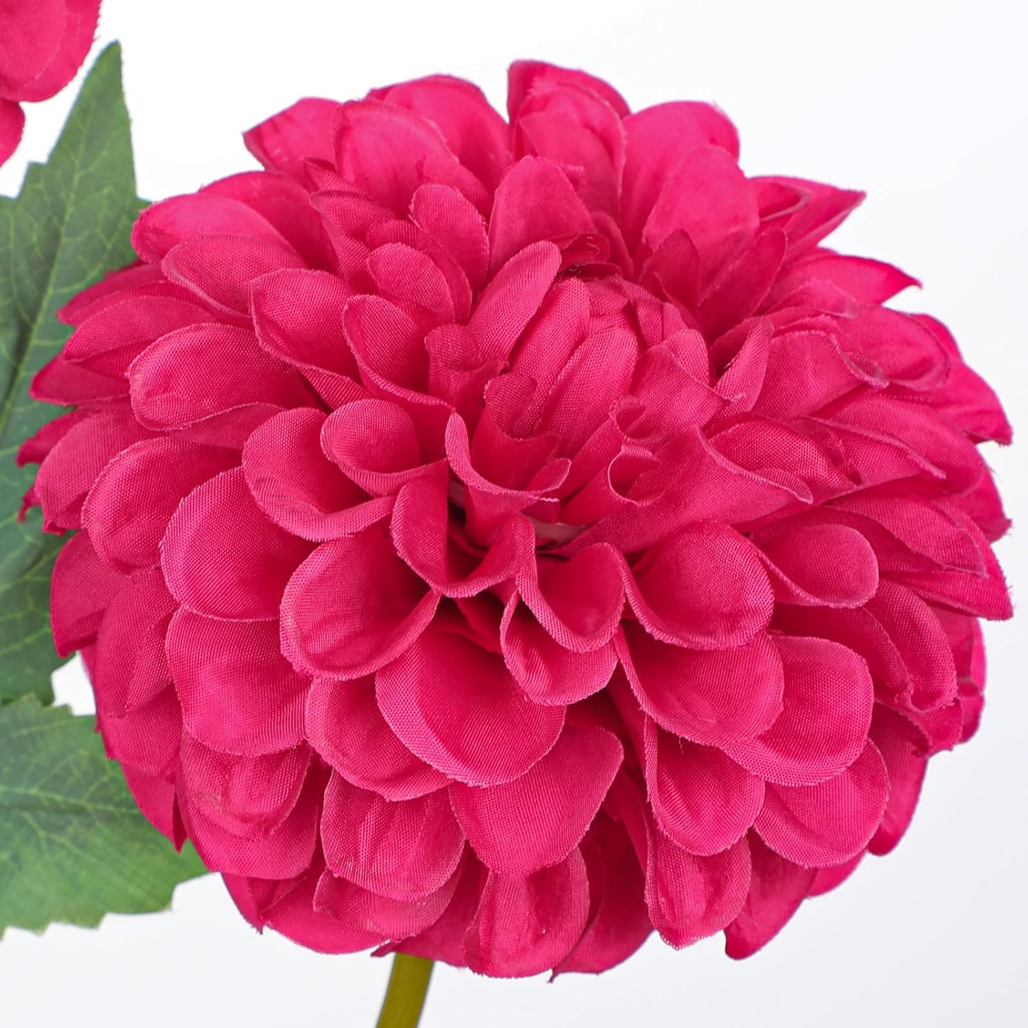 Hollyone 5PCS Artificial Dahlia Flowers Large 21.2" Fake Silk Flowers Rose Red Real Looking Dahlia with Long Stems for DIY Wedding Bouquets Centerpieces Arrangements Bridal Party Home Decorations - Image 3