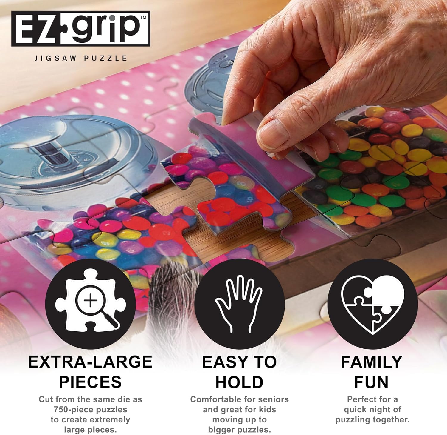 Masterpieces 300 Piece EZ Grip Jigsaw Puzzle - Kitten Cake Shop - 18"x24"