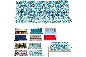 2-Seat Outdoor Swing Cushions with Backrest
