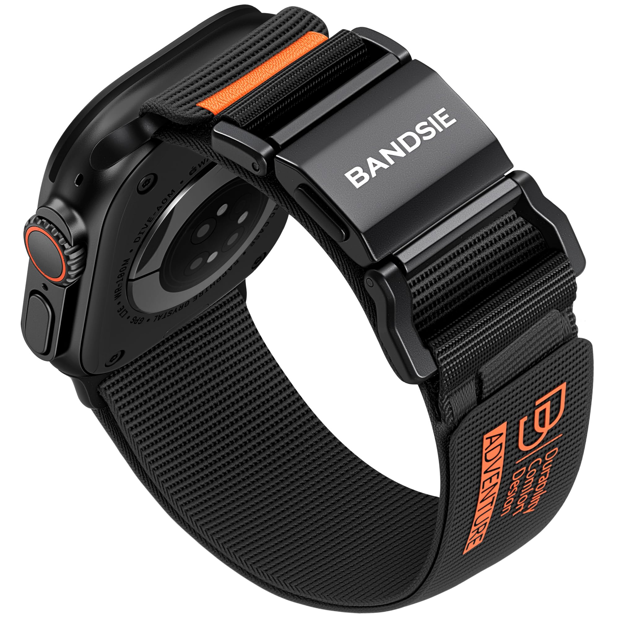 Bandsie Magnetic Sport Nylon Band for Apple Watch Ultra 4 3 2 1 Bands Men | Rugged Tactic…