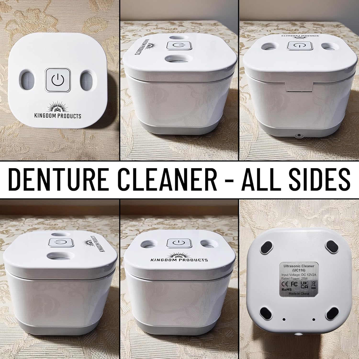 Innovative Ultrasonic Retainer Cleaner with a Larger 200ML Pod, 45kHz Retainer Cleaner Machine for Dentures, Night Guard Cleaner, Mouth Guard Cleaner, Denture Cleaner, Aligner Cleaner