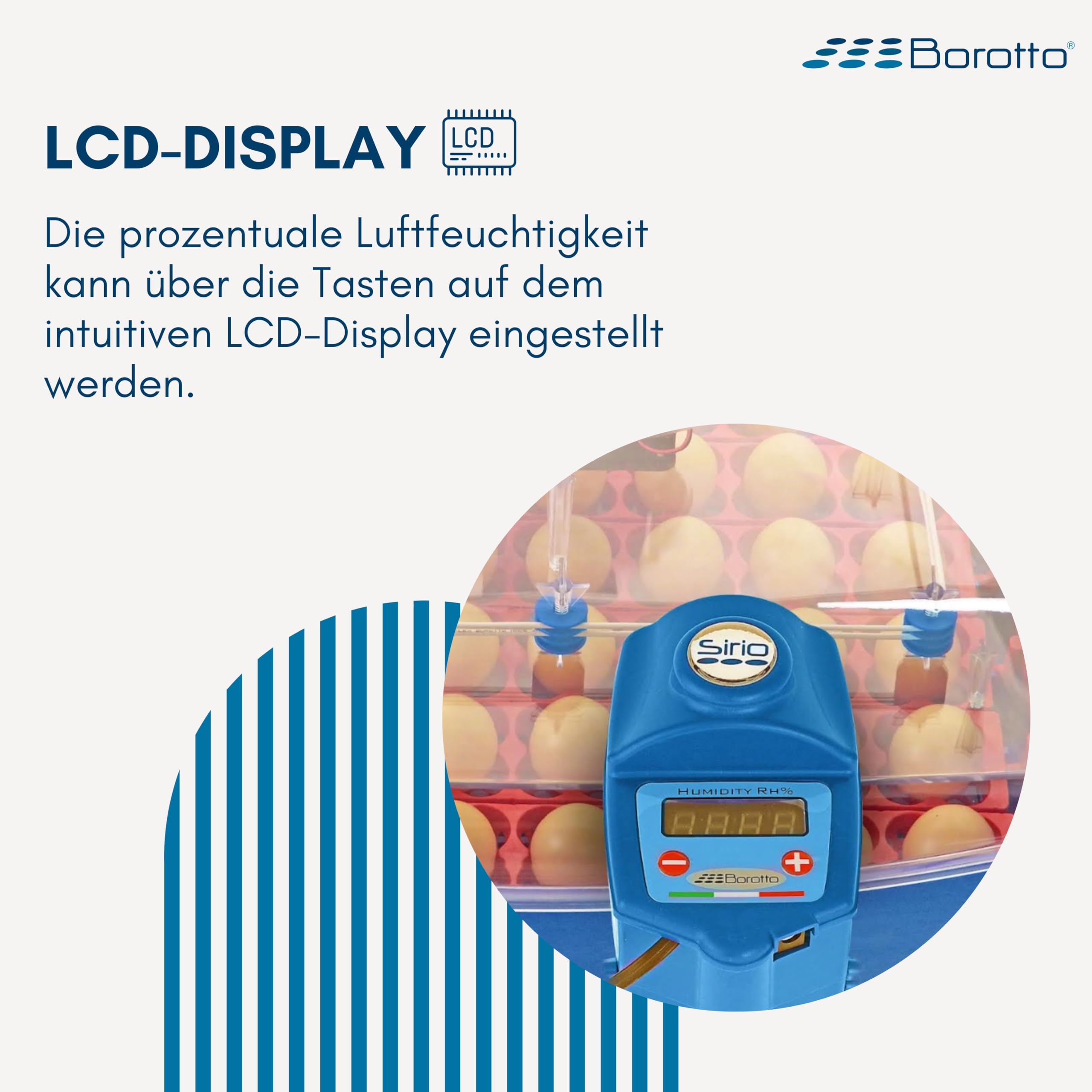 Borotto Sirio Befeuchter Professioneller Automatischer mit Dynamischer Verdunstung Kompatibel mit Jedem Inkubator für Eier Made in Italy