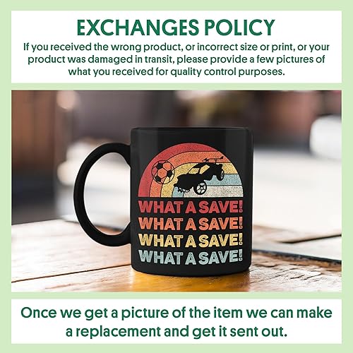 Miniatura 3 de Taza de café negra con texto en inglés «What A Save Rocket Soccer Car League», color negro