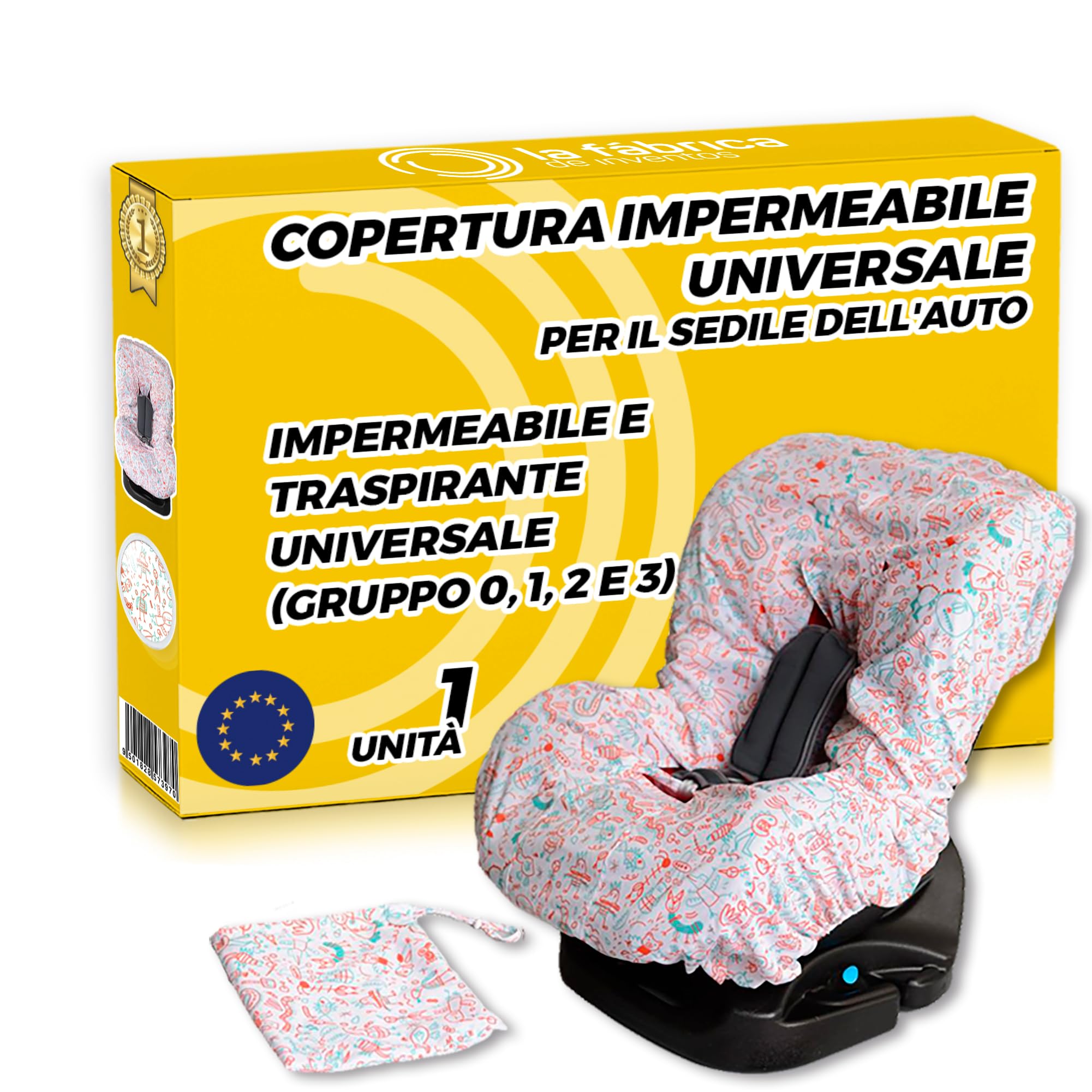 Copri Seggiolino Auto Estivo Copriseggiolino Auto Estivo Antisudore – Fodera Traspirante Universale Per Ovetto E Seggiolini Gruppo 0/1/2/3 – Lavabile E Morbida
