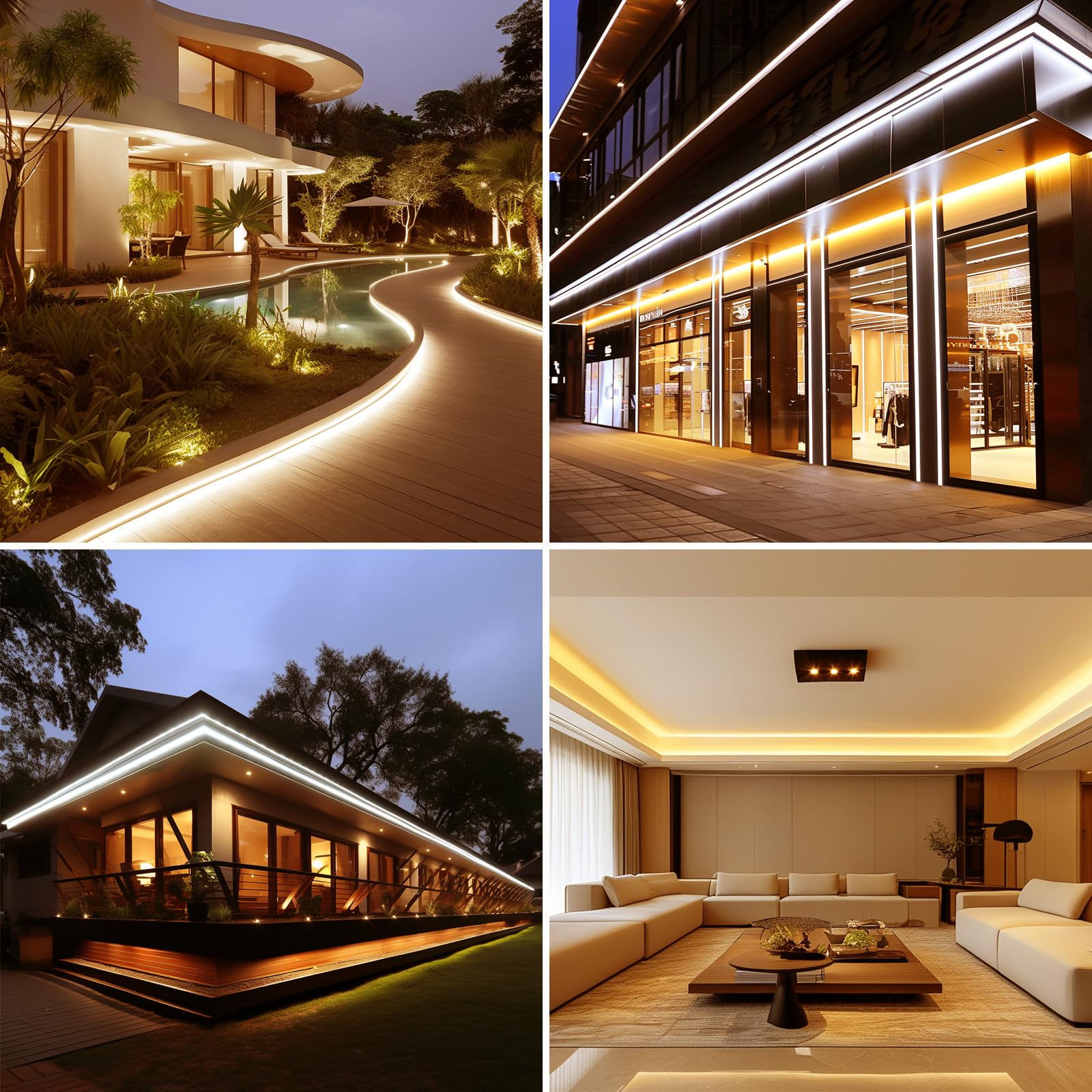 BENLUN Striscia LED COB 230V Esterno Impermeabile 20 metri, Luci LED 220V | 2700K Bianco Caldo Strisce LED da Esterno Alta Luminosità 200W 288LEDs/m IP65 per Camera da letto, Cortile, Giardino