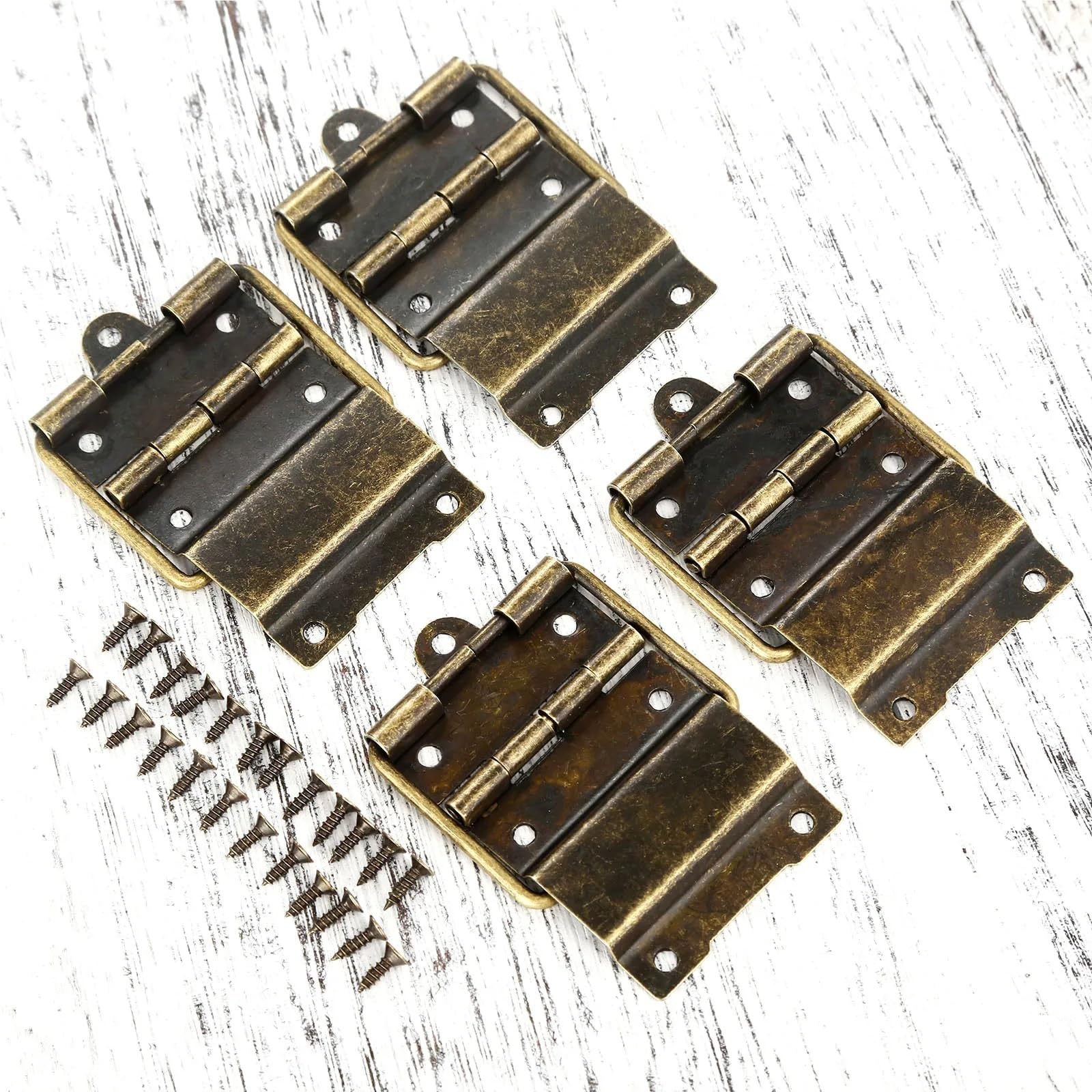 4Pcs Cerniere per Mobili in Legno Scatola DIY Gioielli con Viti