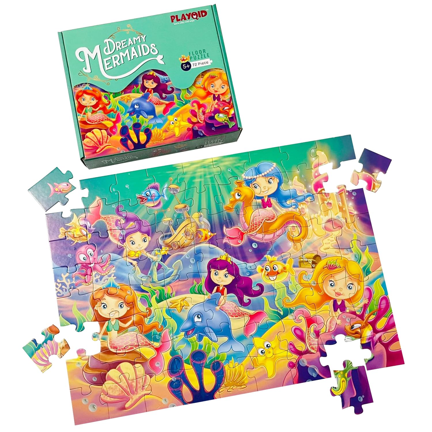 See full amazon price history chart for Playqid Mermaid Jigsaw Puzzle for Kids, 72-Piece 35 x 48 cms Aquatic Ocean Animals Floor Puzzle for Ages 5+, Underwater Theme Educational Gift for Boys and Girls Playqid Mermaid Jigsaw Puzzle for Kids, 72-Piece 35 x 48 cms Aquatic Ocean Animals Floor Puzzle for Ages 5+, Underwater Theme Educational Gift for Boys and Girls (B085C97ZX4) Amazon Price History, Amazon Price Tracker