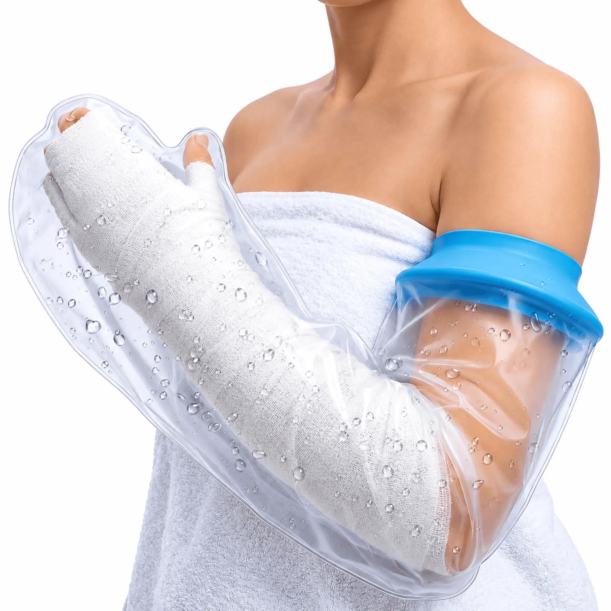 Photo 1 of UpGoing Ringless Waterproof Cast Covers for Shower Arm Adult - Long Full Silicone Cast Protector for Swimming, Reusable Medical Grade Arm Cast Cover to Keep Wounds Dry for Arm, Hand, Wrist & Elbow