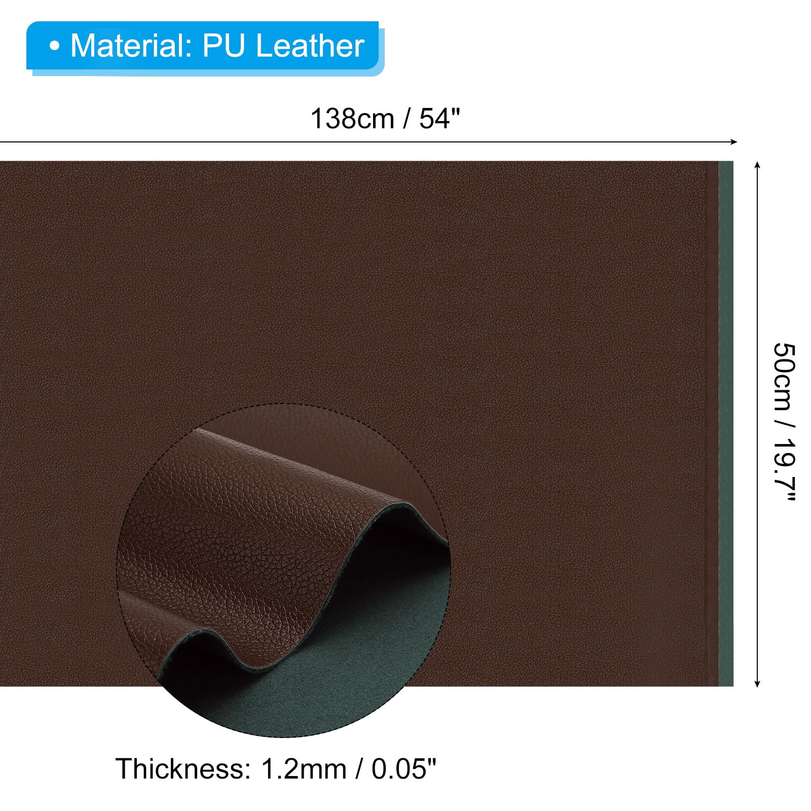 PATIKIL 54x19.7x0.05 Inch Faux Leather Sheets - Image 2