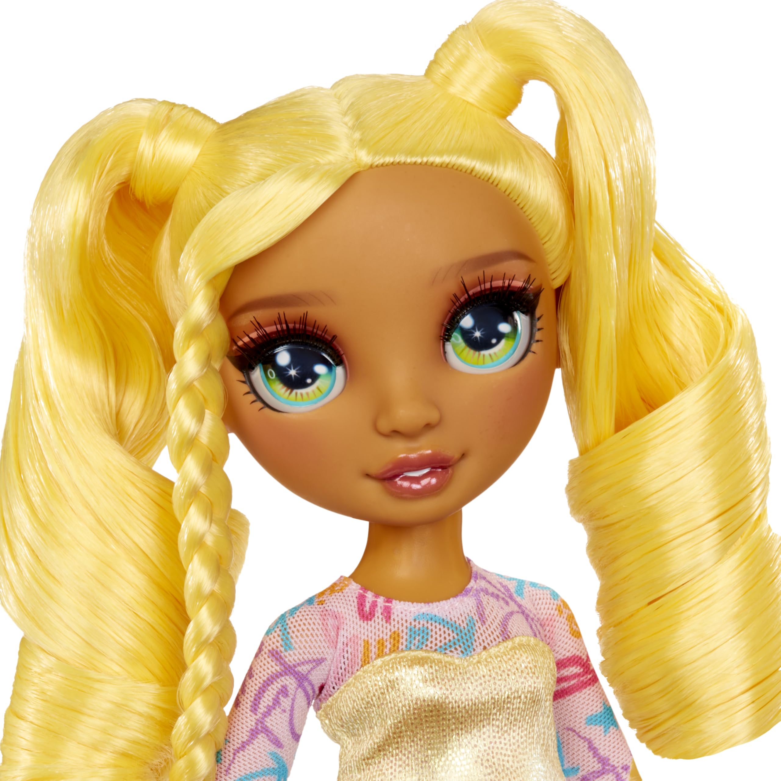 Rainbow High My Fashion Style Doll - Sunny - Bambola alla moda gialla di 28 cm con abito e borsetta alla moda, snodata, collezionabile, età 4-12 anni