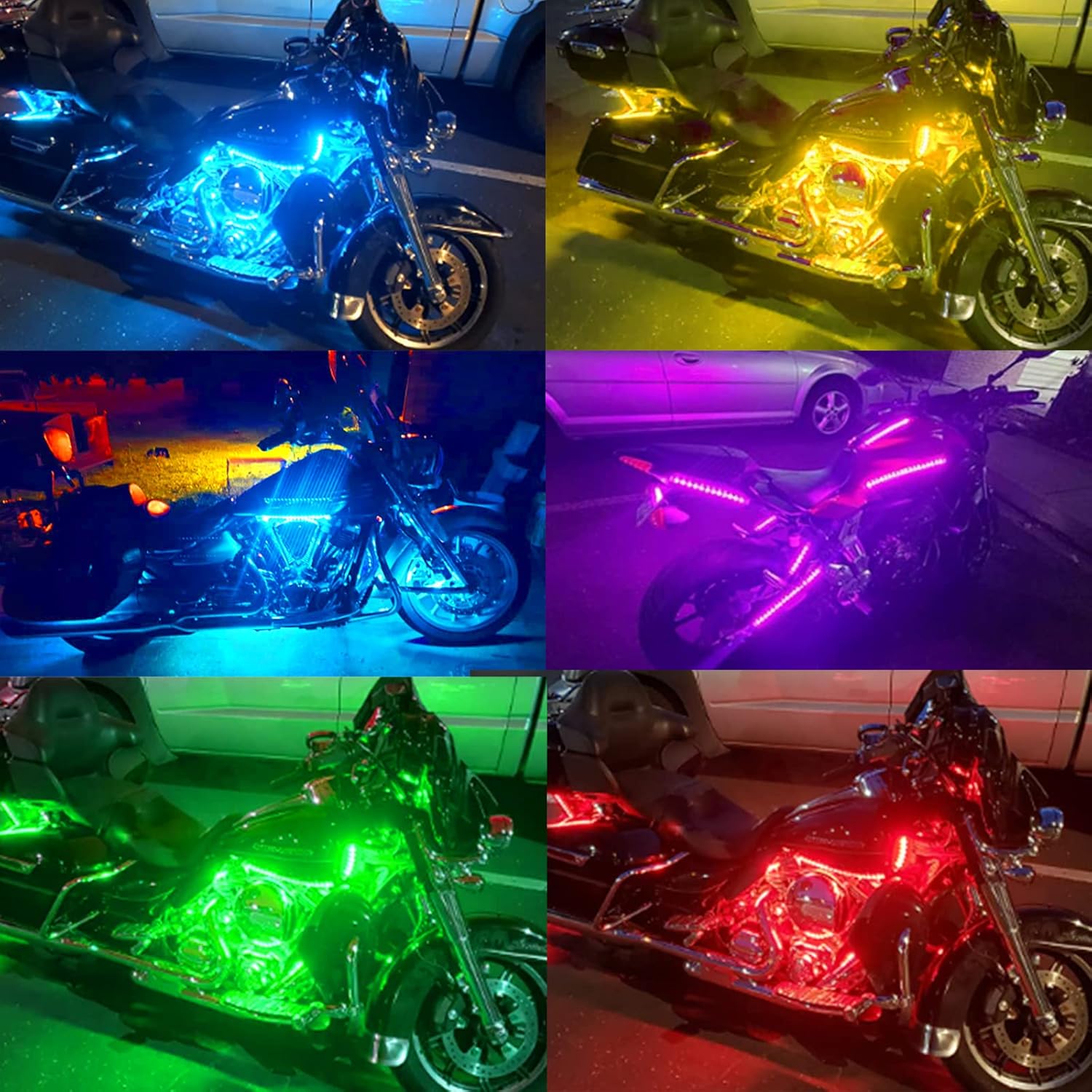 RGB RF Remote Dual Controller for Motorcycle LED Strip Light,18 Kinds of Static Color and 20 Dynamic Mode Music Brake Funciton