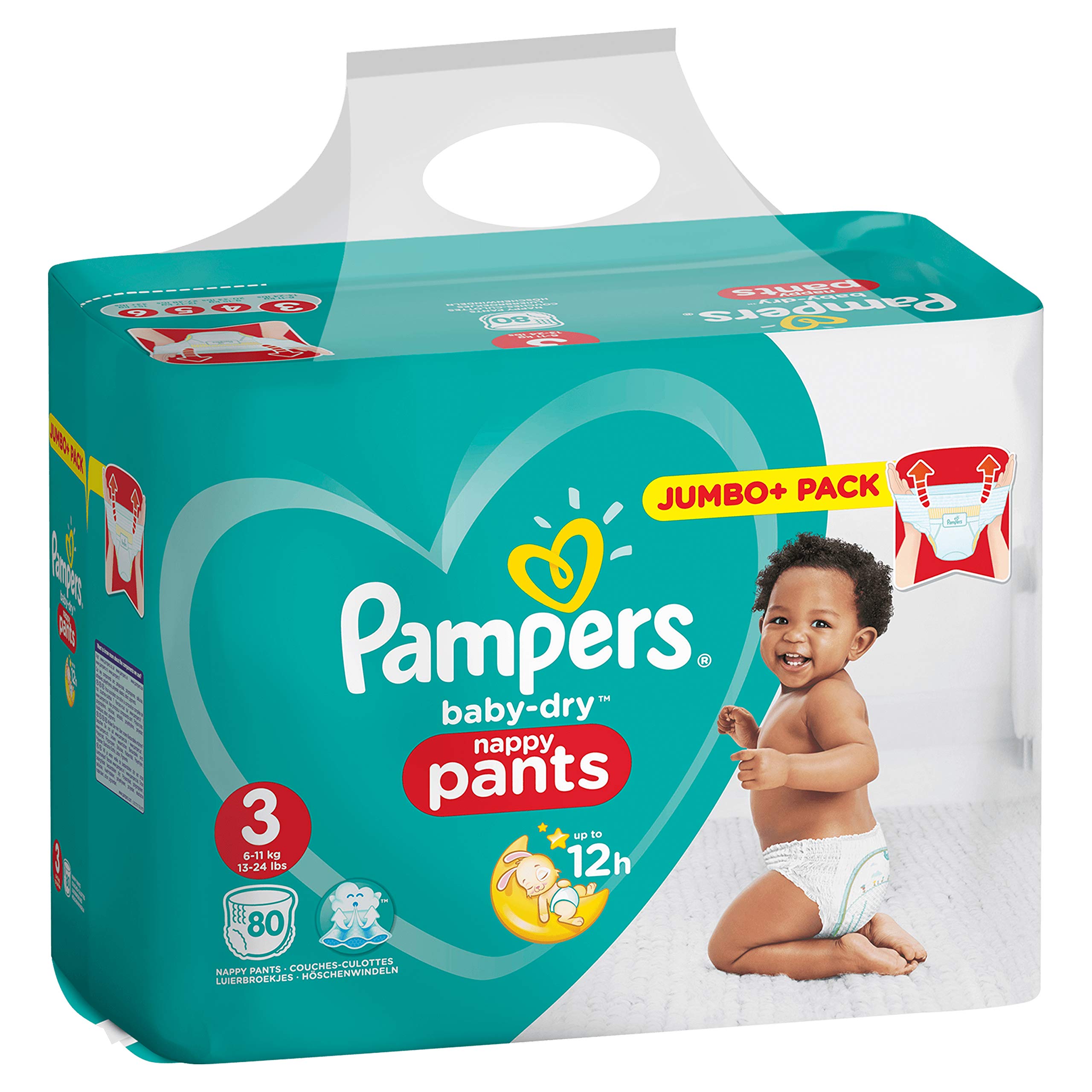 Pampers Pantaloni Taglia 3, Pannolini, con canali, 1er Pack
