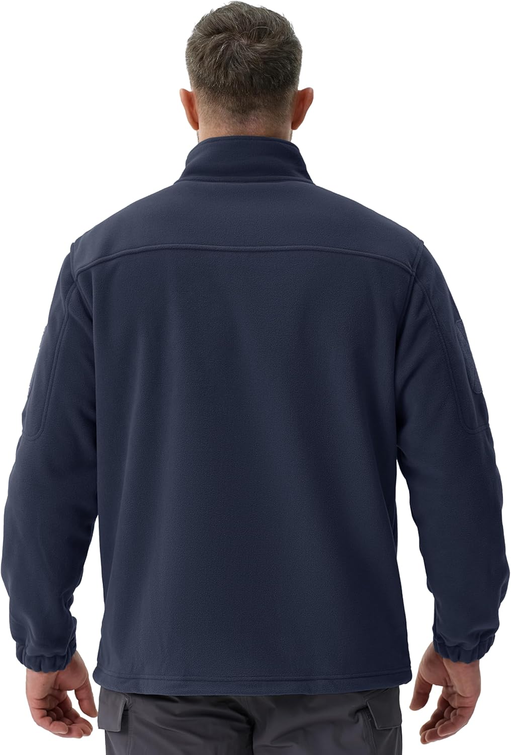 TACVASEN Men's Fleece Jacket Full Zip Winter Lightweight Tactical Jackets Outdoor Hiking Coats with Pockets - Image 6