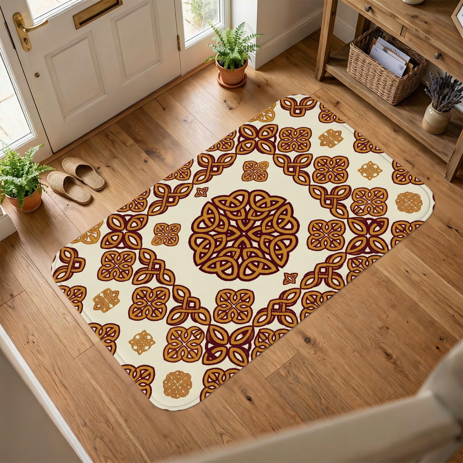 Tapis celtique résistant aux taches pour buanderie et salle de bain