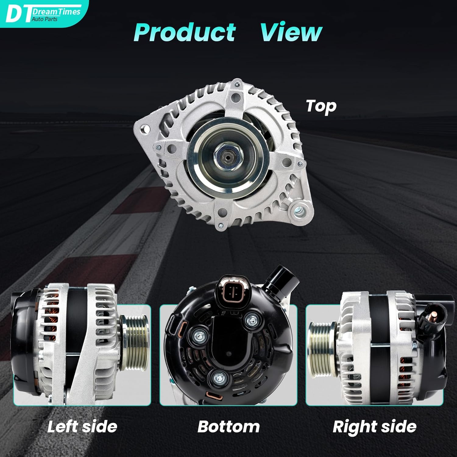 Dreamtimes High Output Alternator for/Honda Odyssey 2005-2007 Pilot for/Ridgeline 2007 2008 for/Acura MDX RL TL 3.2L 3.5L 3.7L, 130Amp 12V CW 6-Groove Pulley, OE Replacement # 31100-RDJ-A01
