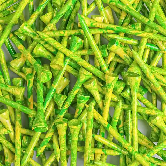 FINGER TEN colorful bamboo golf tees