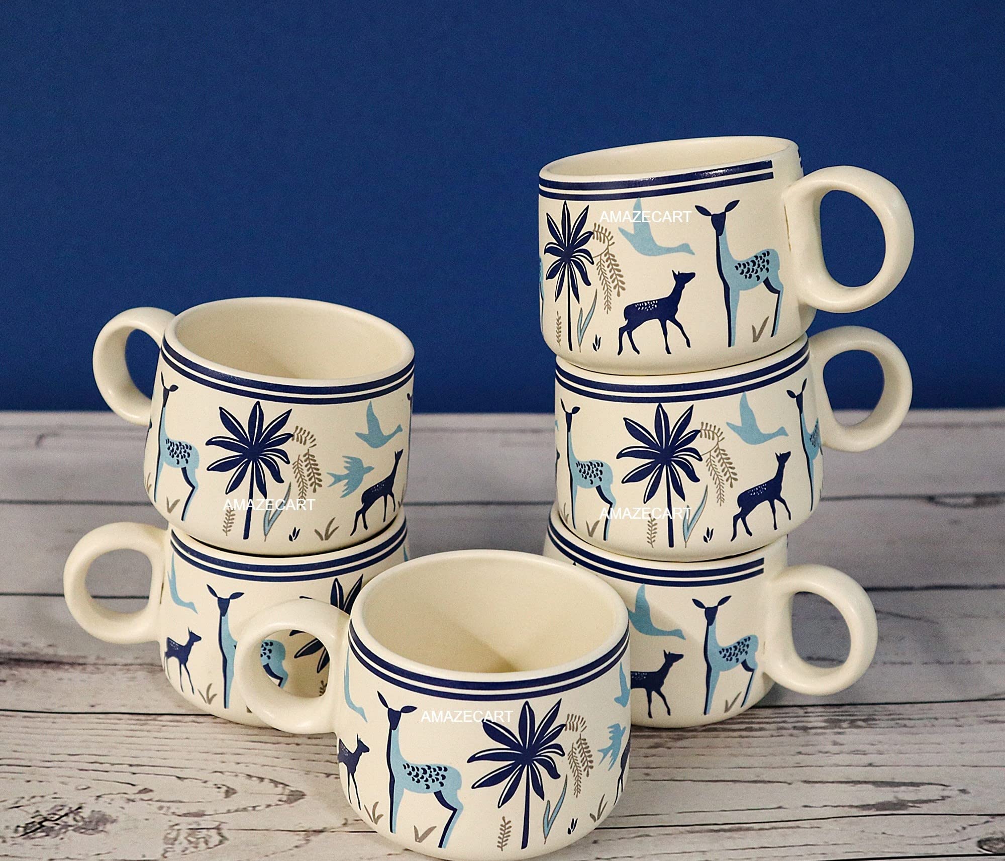 AMAZECART Hand Made Antique Alive Design Tea/Coffee Mugs Set of 6 Pcs (ATC-05) (B0C14GJZ7Y) Amazon Price History, Amazon Price Tracker