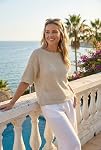 Arach&Cloz Women's Linen Blend Summer Crochet Sweater Tops Casual Hollow Out Beach Cover Up Vacation Outfits 2026