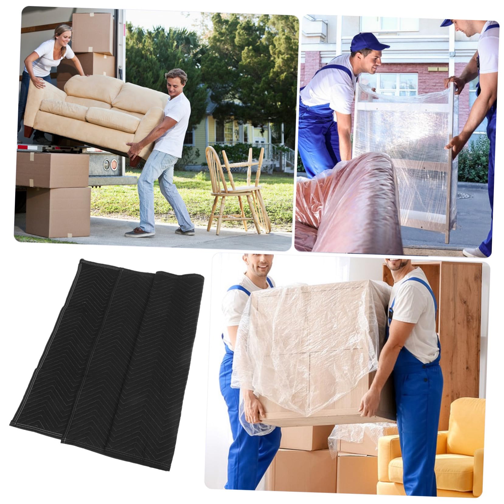 NUOBESTY Textil-umzugsdecken Möbeldecken Zum Packen Schwerlast-möbelumzugsdecken Schutzdecken Für Möbel Gepolsterte Steppdecken Frachtdecken Für Sicheren Möbeltransport