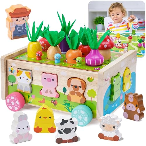 KMTJT Montessori Wooden Farm Toys