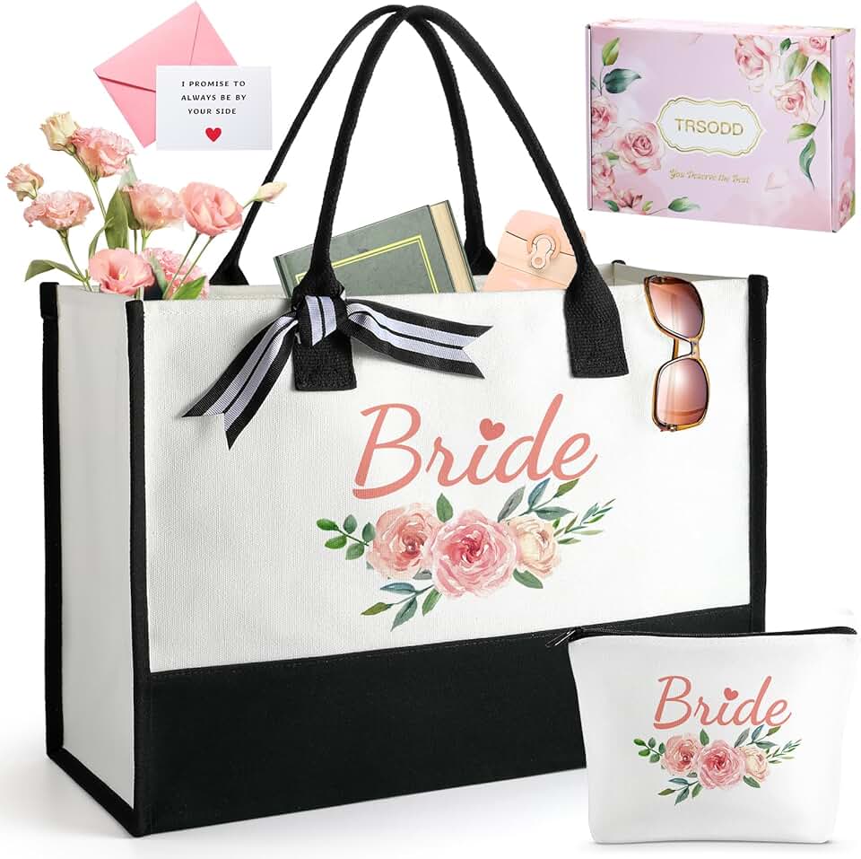 Birthday Gifts for Women Mothers Day Gifts for Mom Wife Grandma Daughter Sister Friends Female Tote Bag and Makeup Bag Set