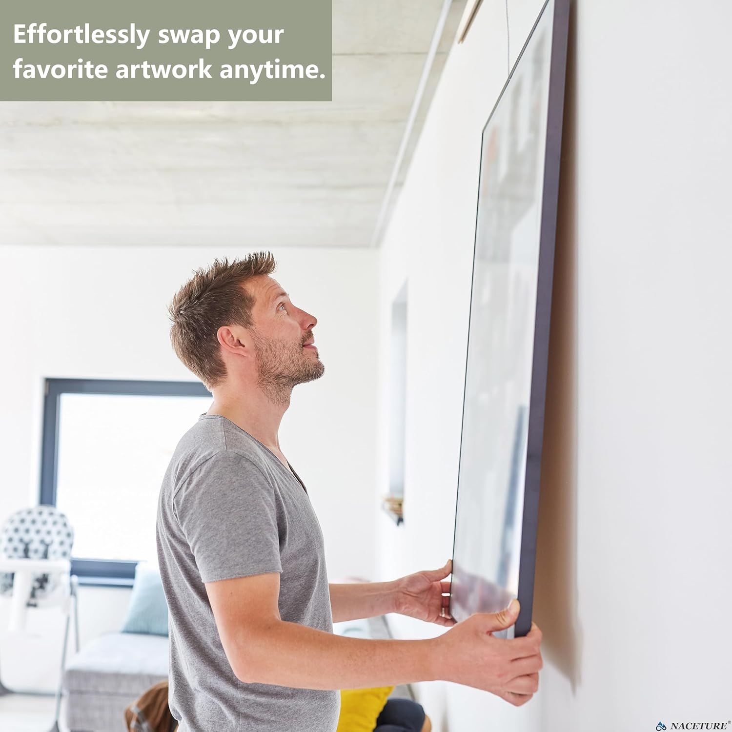 Picture Rail Hanging System- Innovative Art Hanging Rail System Including 4 Pcs 24" Picture Rails, 4 Pcs 2M Picture Rail Hooks & Installation Hardware- Elegant Picture Hanging Kit for Gallery