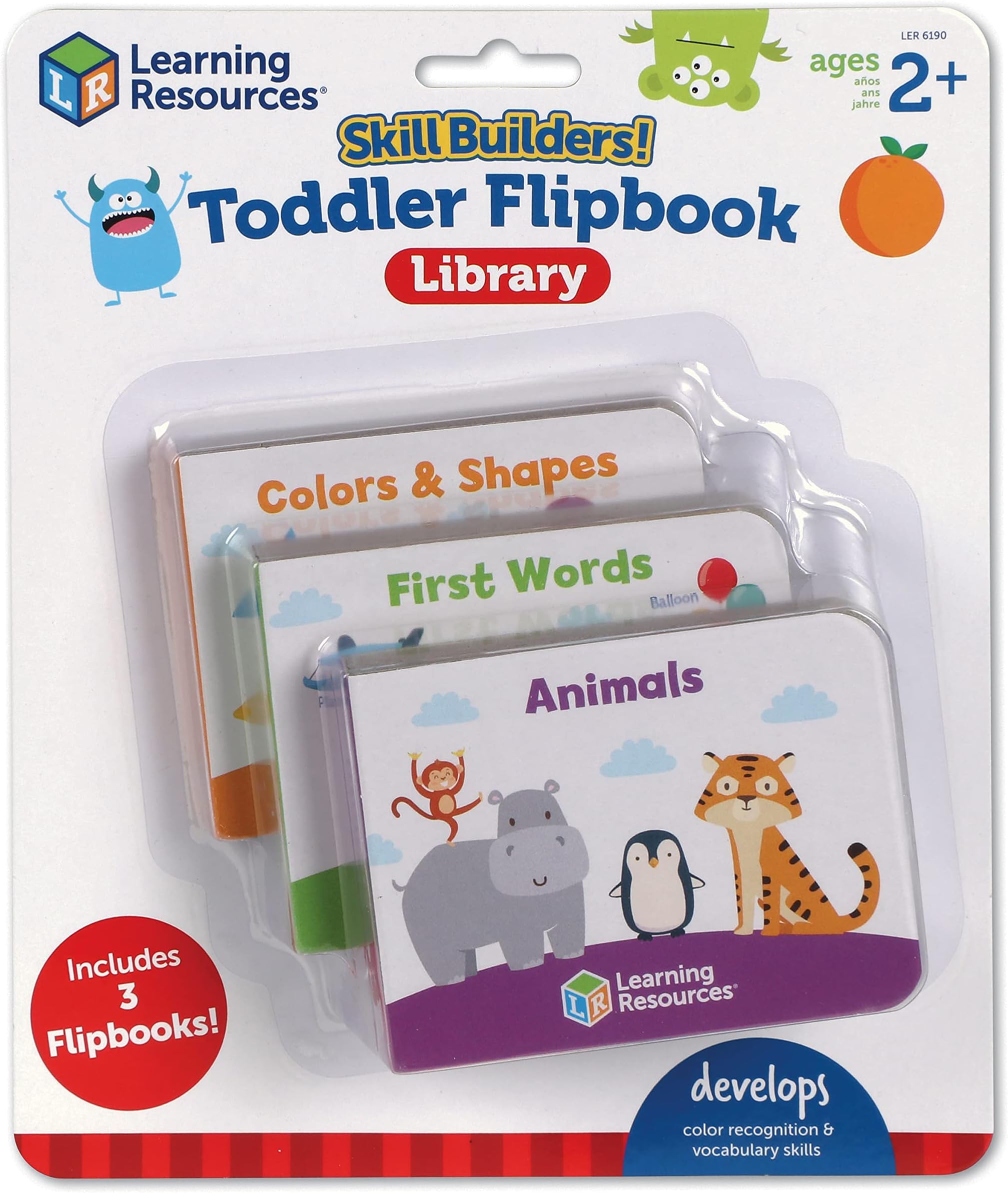 Amazon.com: Learning Resources Skill Builders! Toddler Flipbook Library ...