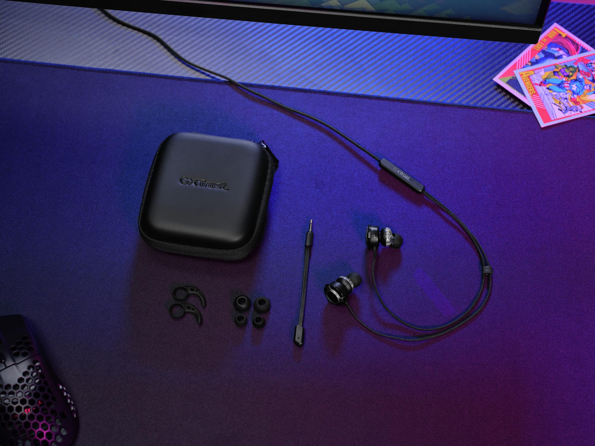 Trust GXT 406 Pine In Ear Kopfhörer mit Kabel Nintendo Switch PS5 PS4 Xbox Tablet PC, 3.5mm Gaming Ohrhörer mit Mikrofon, Inline Steuerung, Kabelgebundene Earbuds mit Hartschalenetui, Schwarz