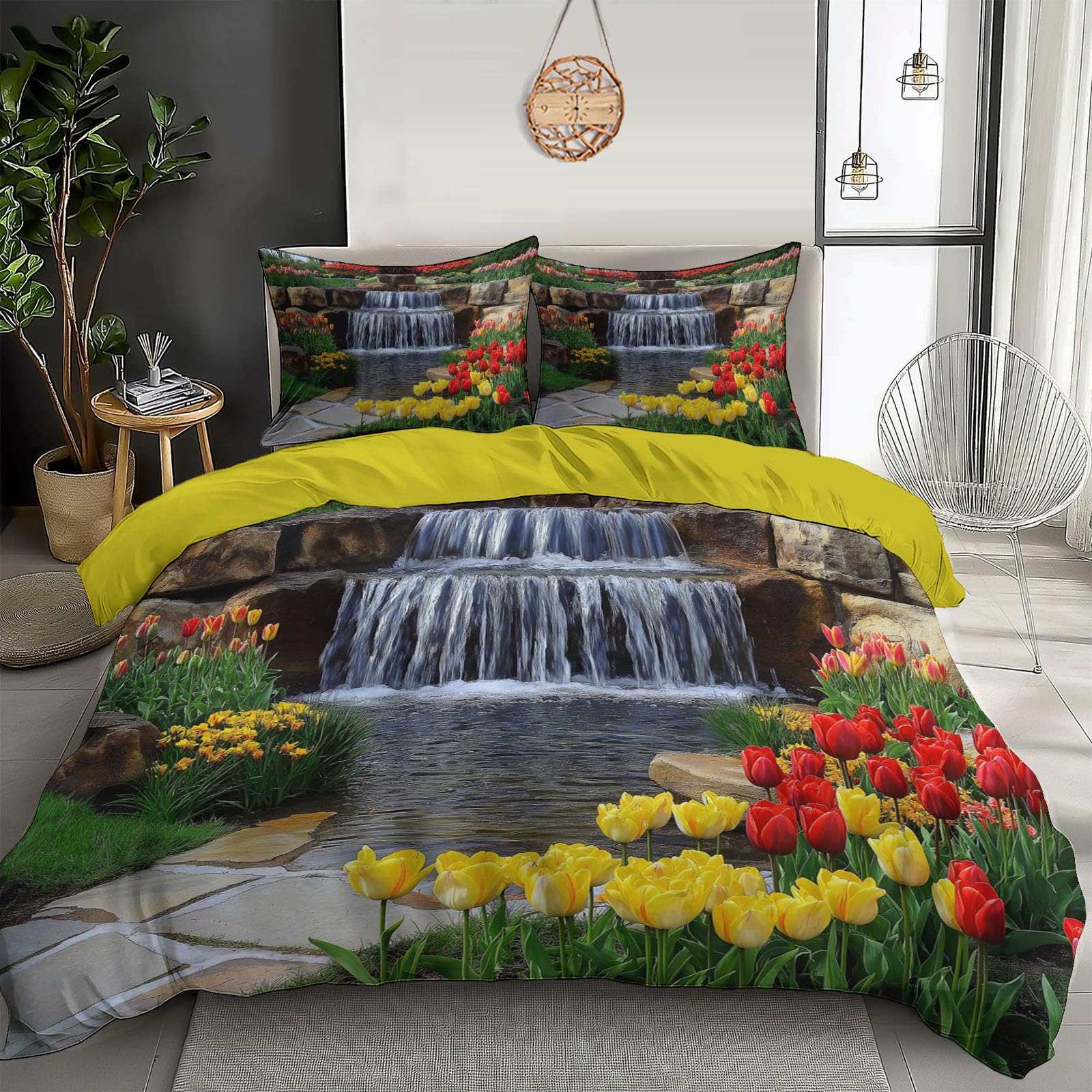 Parure de lit 140x200cm douce et hypoallergénique pour soulager les peaux sensibles la nuit