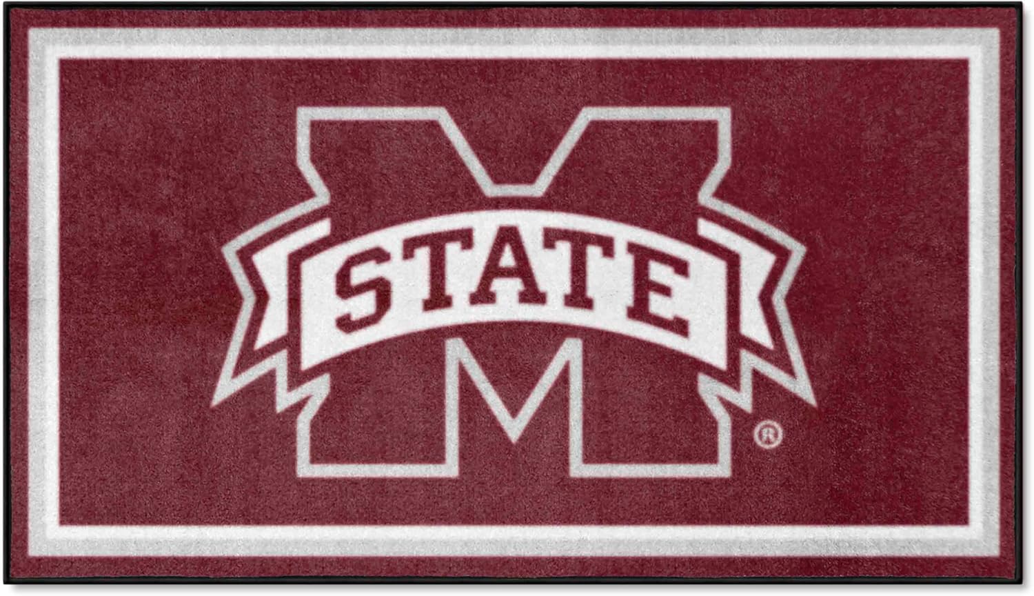 FANMATS 26894 NCAA Mississippi State Bulldogs 3ft. x 5ft. Plush Area Rug | Sports Fan Area Rug, Home Decor Rug and Tailgating Mat