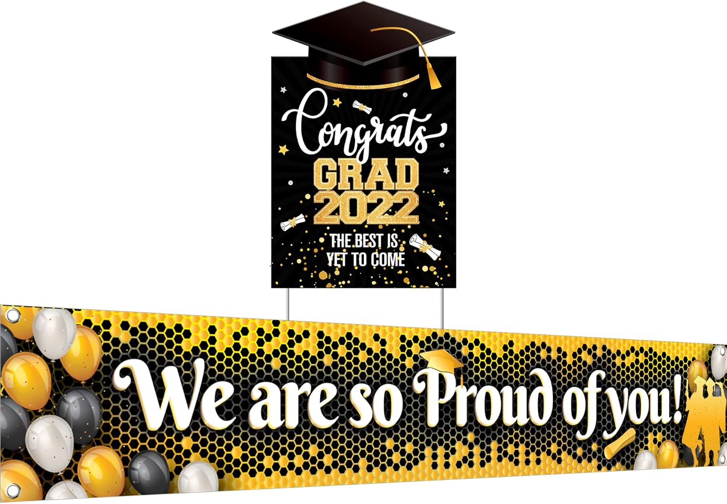 Graduation Yard Sign with Stakes Large, 15 Inch We Are