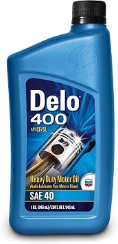 Chevron Delo SAE Heavy Duty Motor Oil 40W, 1 Quart, Pack of 1