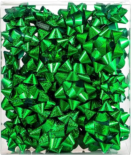 Miniatura 8 de WRAPAHOLIC Surtido de lazos de regalo verdes (24 lazos) para cumpleaños, bodas, Navidad, baby shower, despedidas de soltera