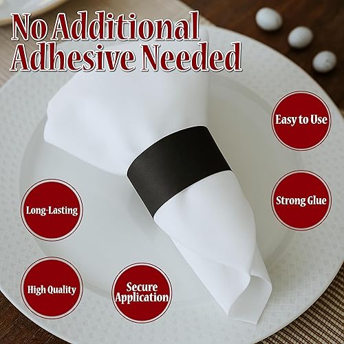 Miniatura 4 de Banda para servilletas Perfect Stix, 1.5 x 4.5, Negro, 500