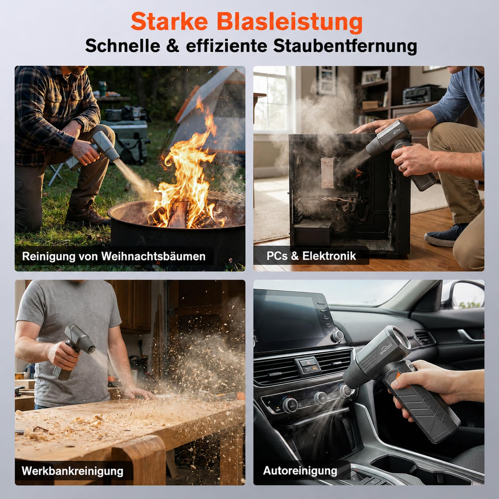 WHATOOK W02 Pro Elektrisches Staubgebläse 400000RPM Electric Air Duster 12000mAh Akku