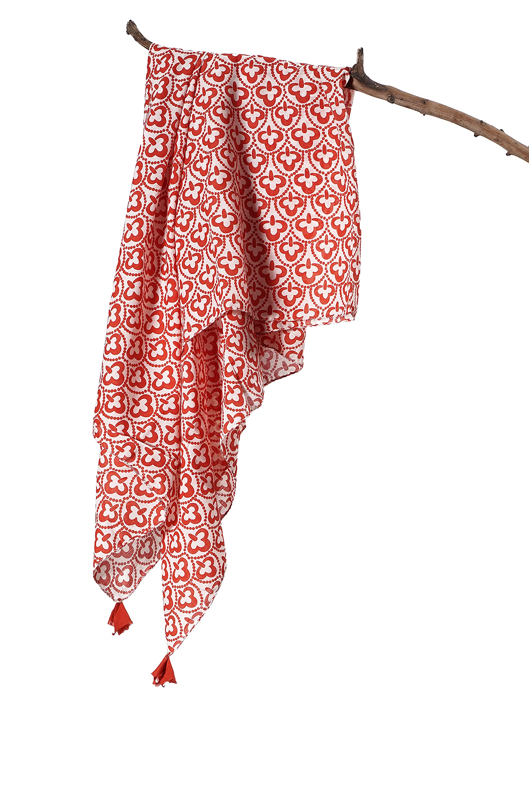 CONTRAST LIVINGSofir Stylish Girls Cotton printed Scarf, 100x100 Cm Square Size,100% Cotton Scarf (100x100 Cm :: Multi Colour)