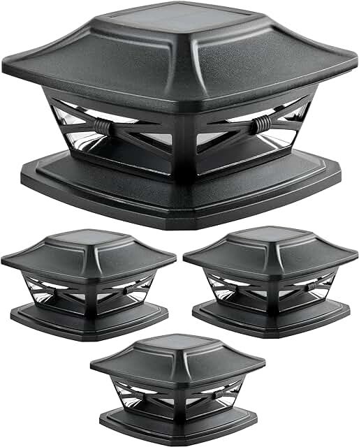 Davinci Flexfit solar post cap lights in slate black