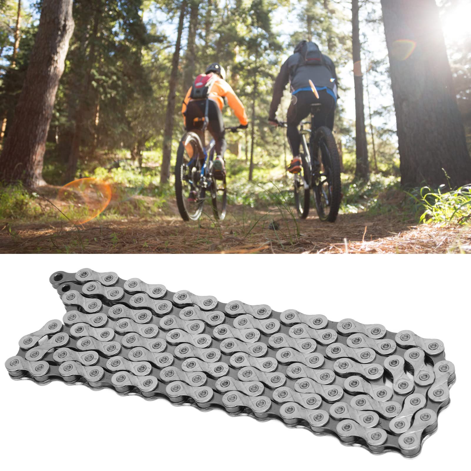 Fahrradkette mit 116 Gliedern, hohe Härte, rostfreier legierter Stahl, Fahrradkette für Rennrad und Mountainbike