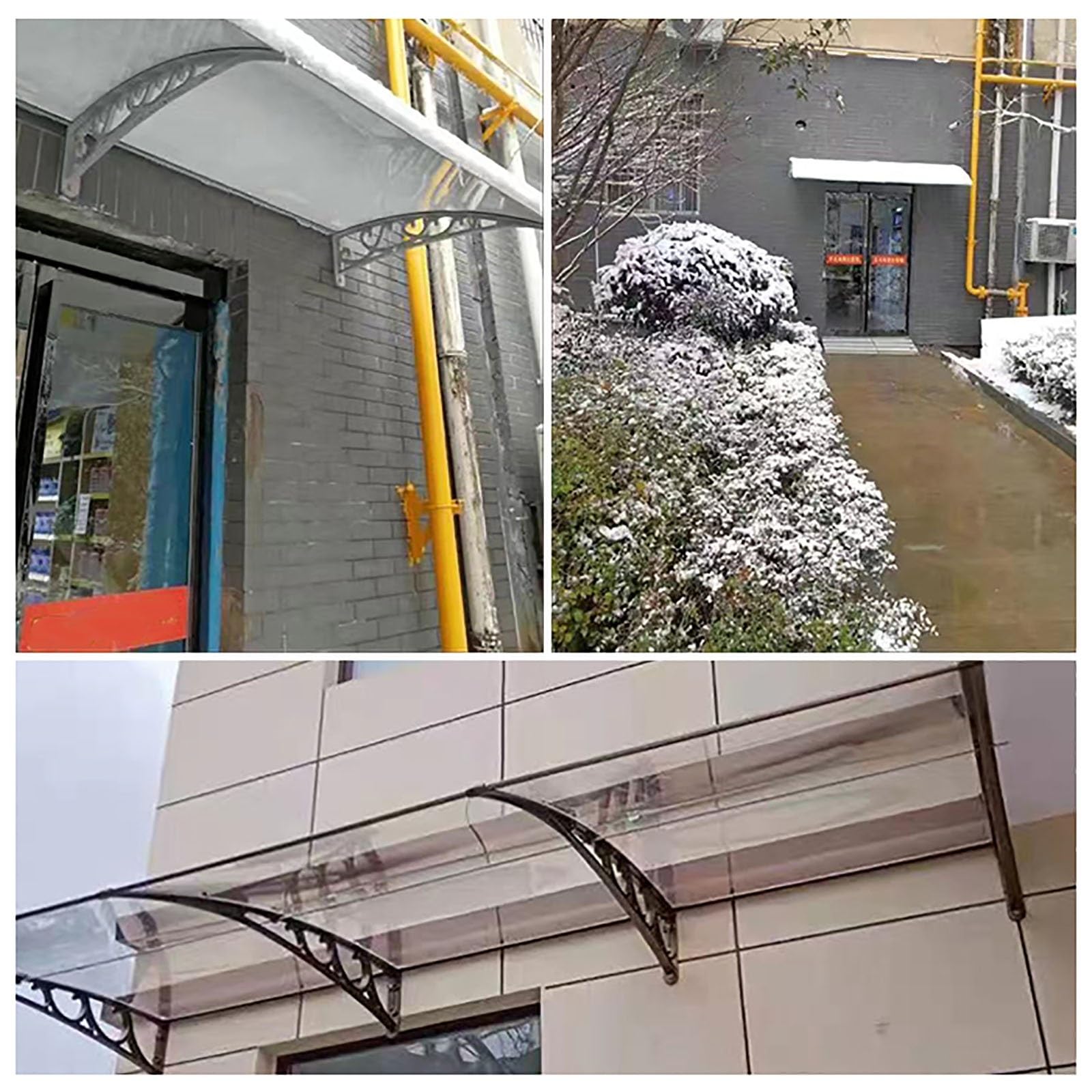 C Foglio di plastica acrilica UV proteggere trasparente antipioggia bordo giardino tetto pannelli porta anteriore baldacchino con draina finestra baldacchino ning nings per patio impermeabile con