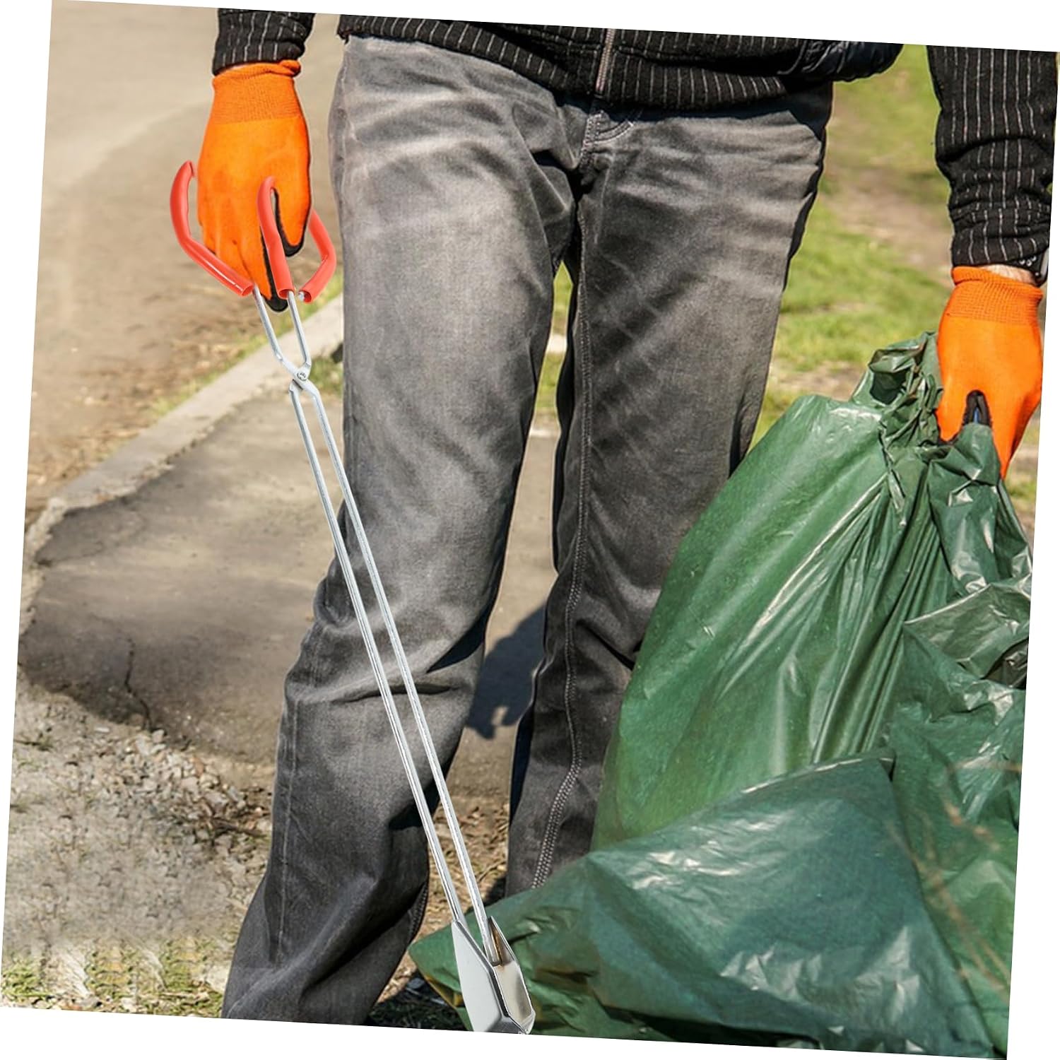 Luxshiny Portable Trash Picker Tool Garbage Tongs for Easy Litter Collection for Outdoor Cleanup Convenient Grabber for Seniors for Homes and