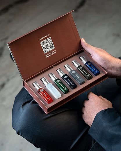 PERFUMERS CLUB Perfumer's Club Complete Fragrance Gift Set For Men|7x8ml Eau De Parfum|Refill For Lightr|Pocket Friendly|1...