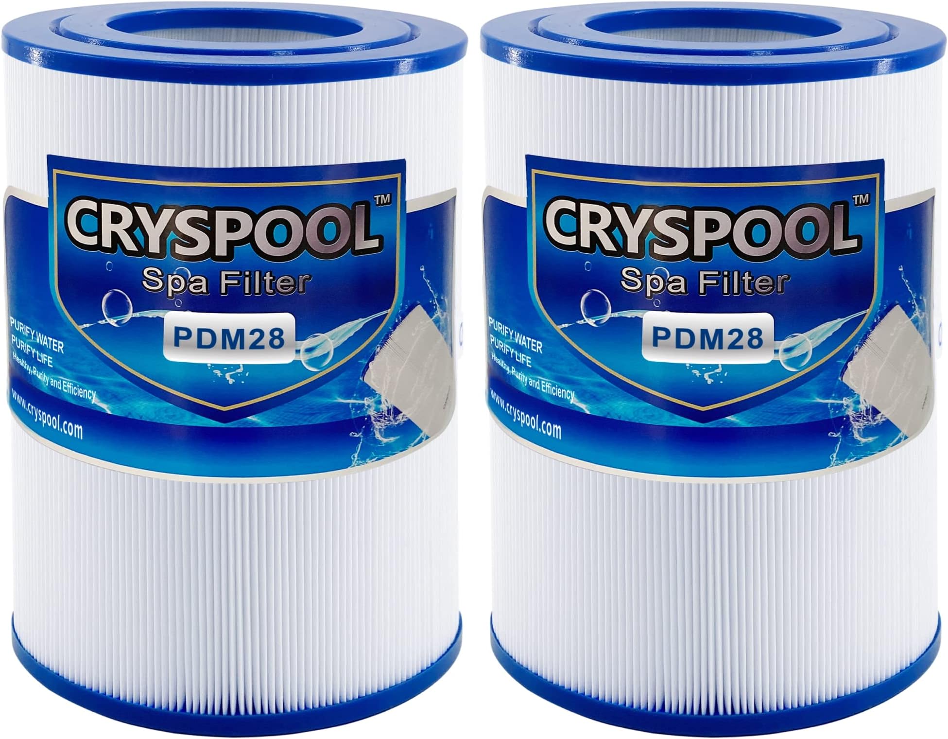 Cryspool® PDM28 Filter Compatible with Spa Filter Aqua Crest PDM28 461273, Dream Maker, 28 Sq. Ft Spa Filter Cartridge, 2 Pack